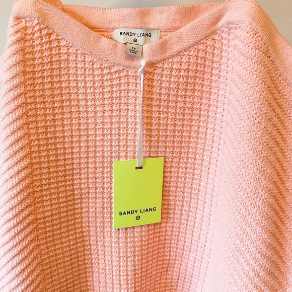 Sandy Liang x Target Sweetheart Neckline Waffle Knit Sweater Pullover Tank Top - Picture 3 of 7